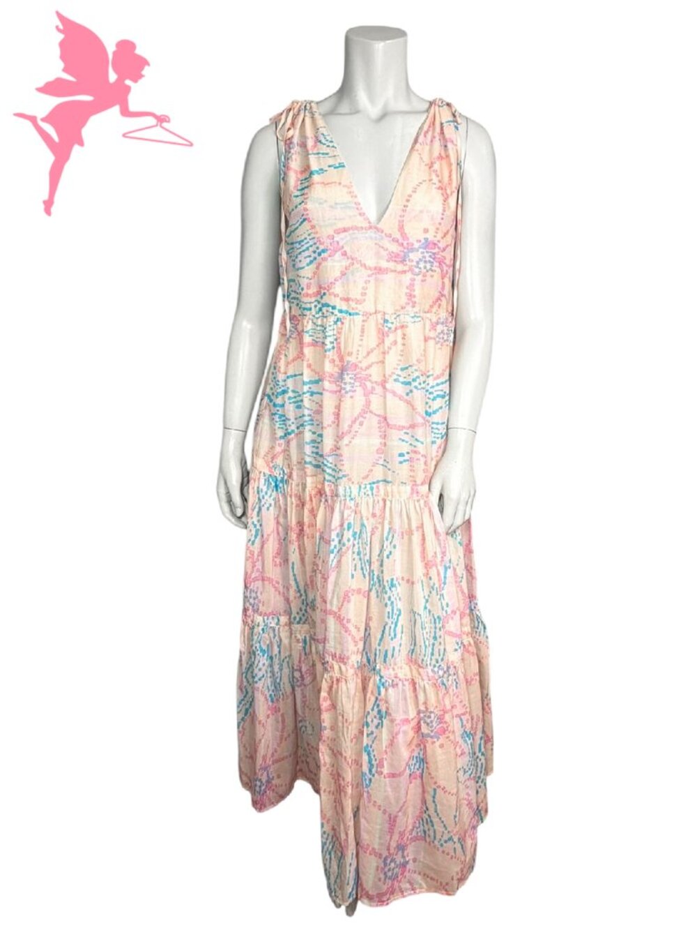 WARM NY Floral N Neck Maxi Dress